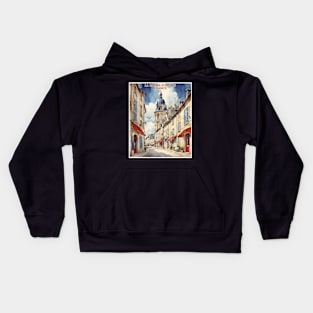 La Roche Sur Yon France Vintage Travel Poster Tourism Kids Hoodie